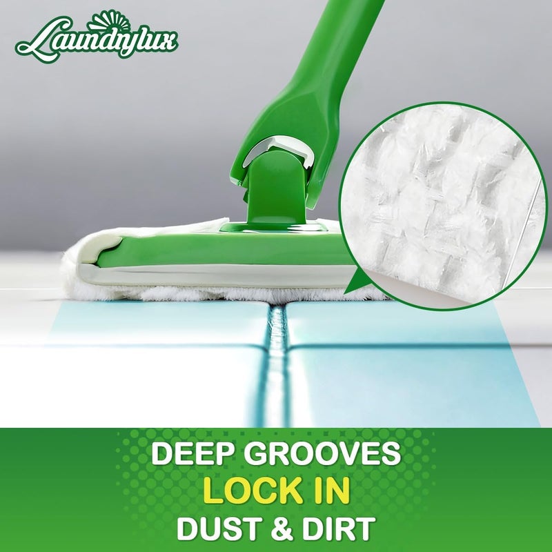 LAUNDRYLUX Heavy Duty Dry Sweeping Cloths Refills Compatible with Swiffer Sweeper, Multi Surface Pet Dry Pads Refill, Floor Cleaner for Dust, Hair, Dirt, Disposable Duster Mop Pad - 100 Count - Image 2